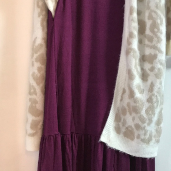 Leopard print long open maxi cardigan sweater - Picture 5 of 5